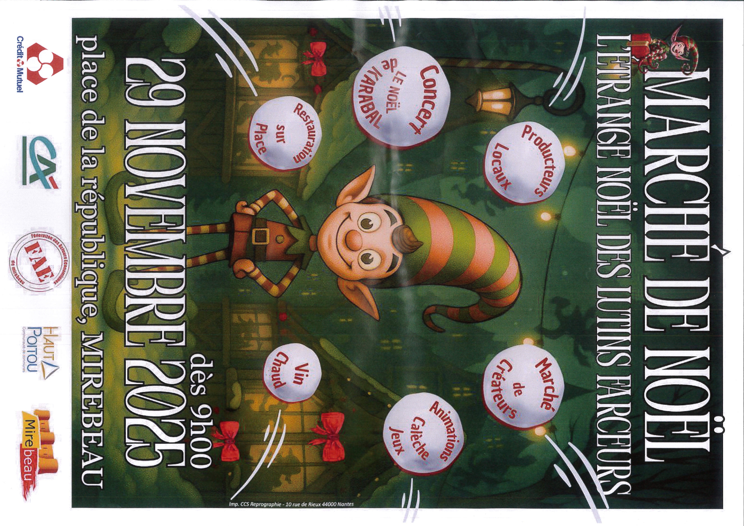 Marché de Noël Mirebeau 2025